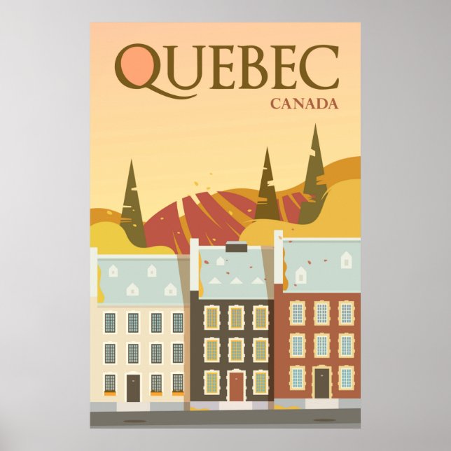 Poster de voyage du Québec moderne Canada (Devant)