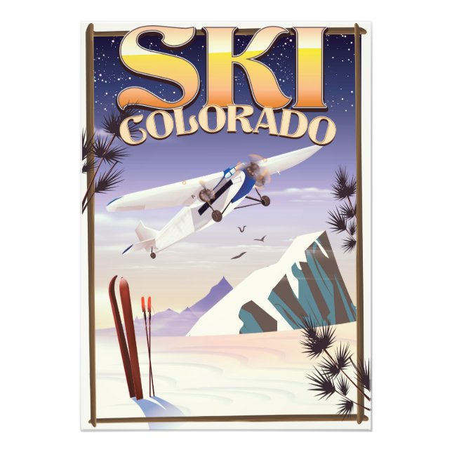 Poster de voyage du Ski colorado (Devant)