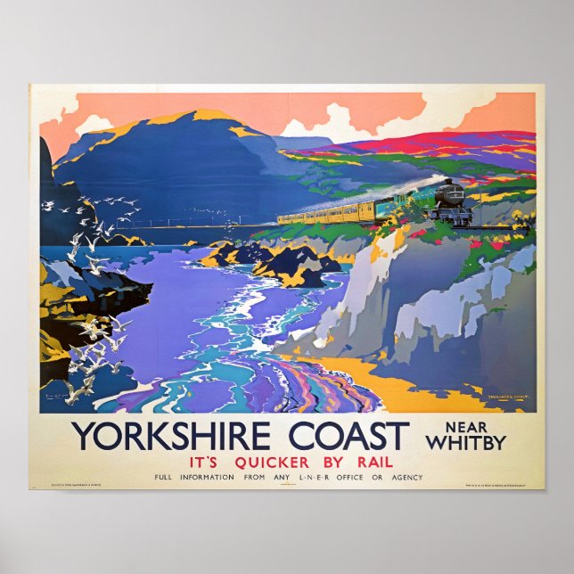 Poster de voyage du Yorkshire Train (Devant)