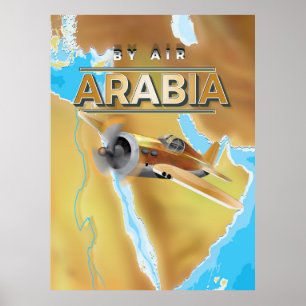 Poster de voyage en Arabie vintage