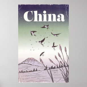 Poster de voyage en Chine vintage