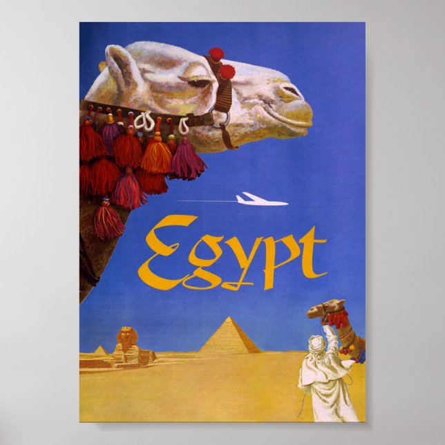 Poster de voyage en Egypte vintage (Devant)