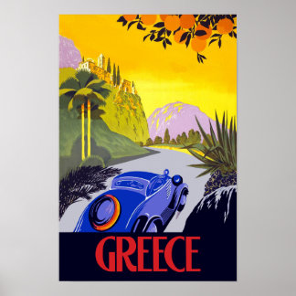 poster de voyage en Grèce