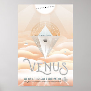 Poster de Voyage Espace Vintage Vénus