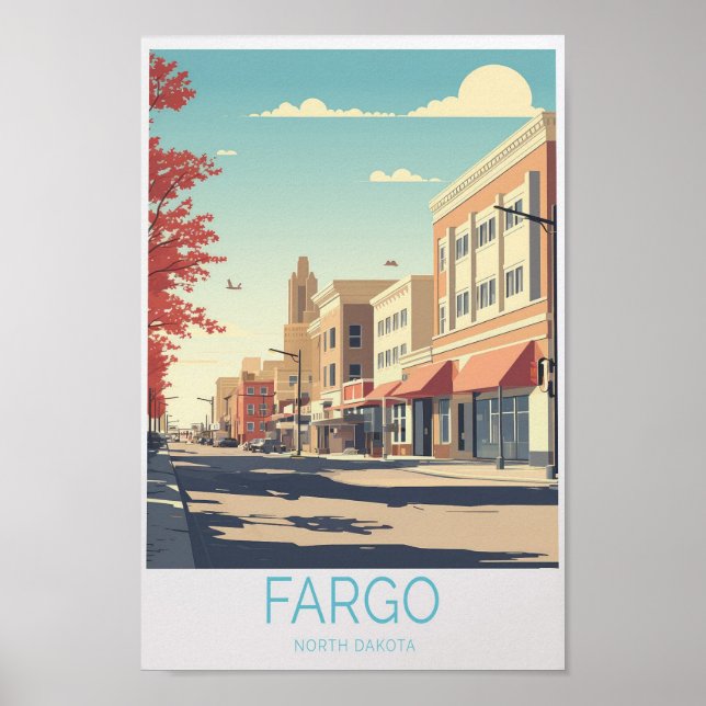 Poster de voyage Fargo City North Dakota (Devant)
