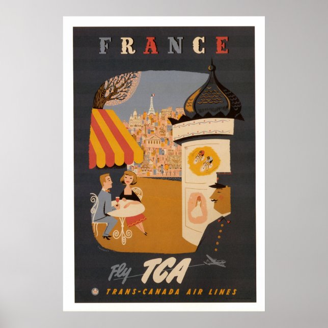 Poster de voyage France Retro (Devant)