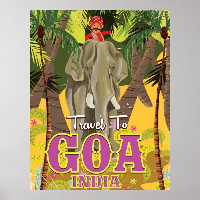 Poster de voyage goa India vintage (Devant)
