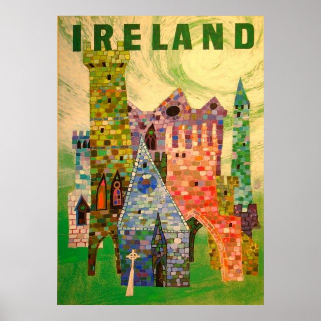 POSTER DE VOYAGE IRLANDE (Devant)