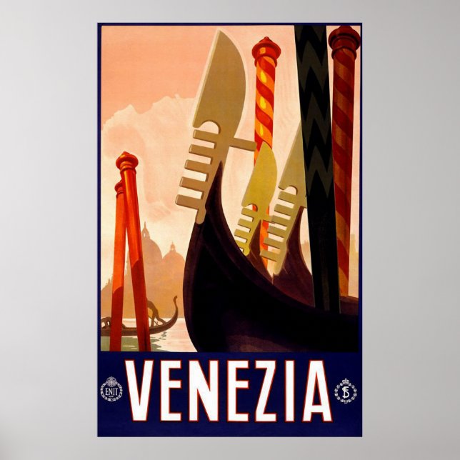 Poster de voyage italien Vintage "Venise" (Devant)