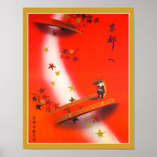 Poster de voyage Japon à Kyoto 1930