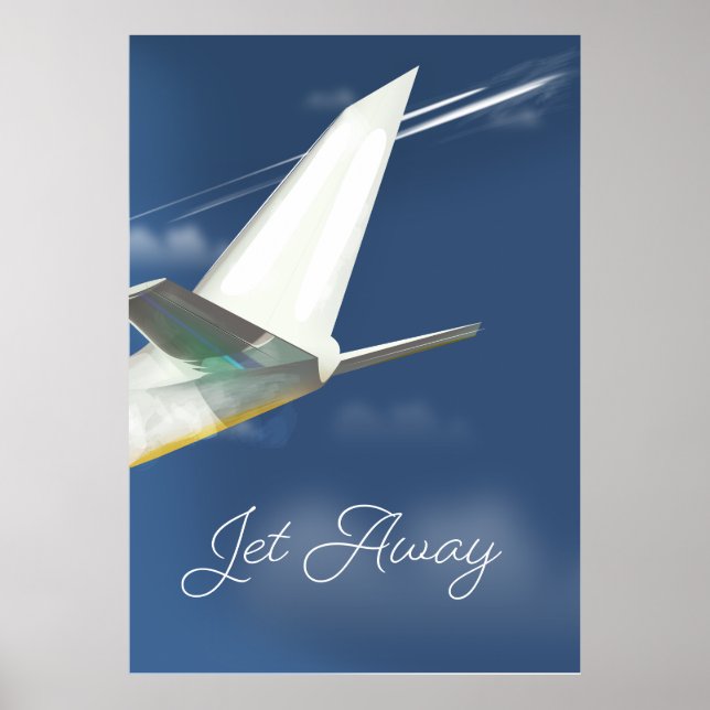 Poster de voyage Jet Away. (Devant)