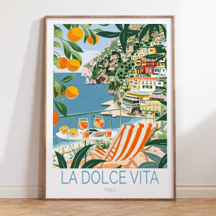 Poster de voyage La Dolce Vita, Décor mural Italie