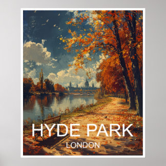 Poster de voyage London England Hyde Park