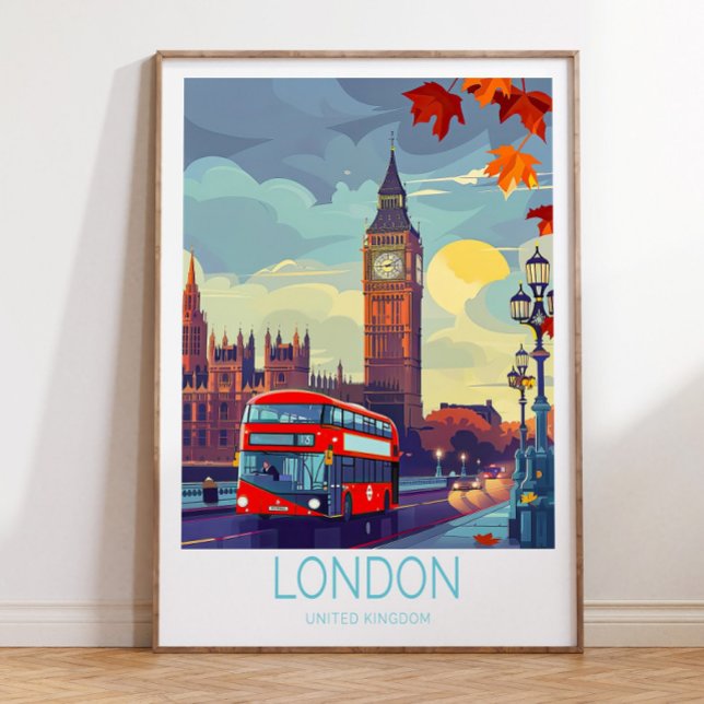 Poster de voyage Londres, Royaume-Uni Travel Wall (Créateur téléchargé)