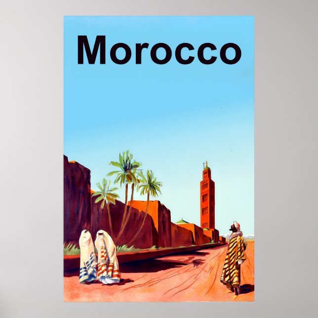 Poster de voyage Maroc (Devant)