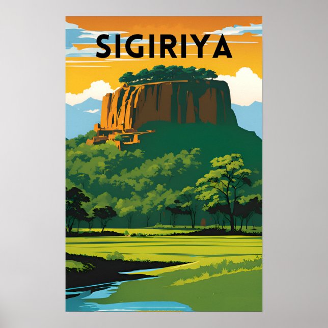 Poster de voyage minimal Sigiriya (Devant)