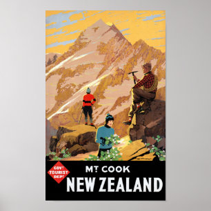 Poster de voyage Mount Cook Nouvelle-Zélande
