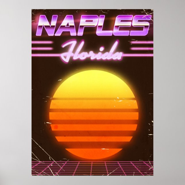 poster de voyage Naples Florida 1980 (Devant)