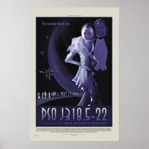 Poster de voyage NASA Retro ExoPlanet PSO J318.5-2