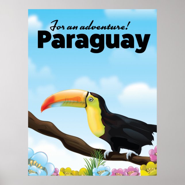 poster de voyage Paraguay Toucan (Devant)