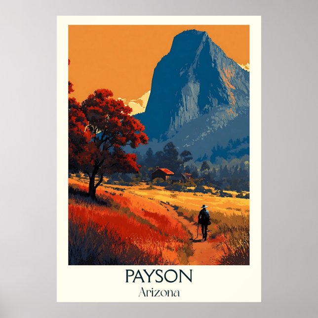 Poster de voyage Payson Arizona Retro | Vintage Mo (Devant)