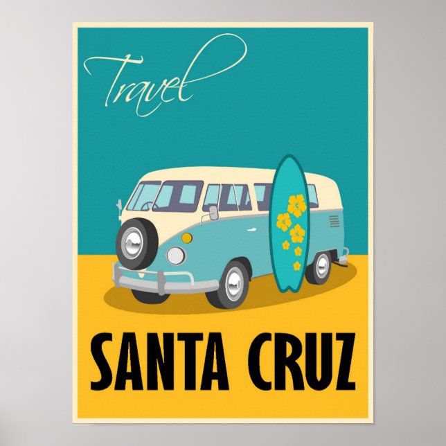 Poster de voyage père Noël Cruz California (Devant)