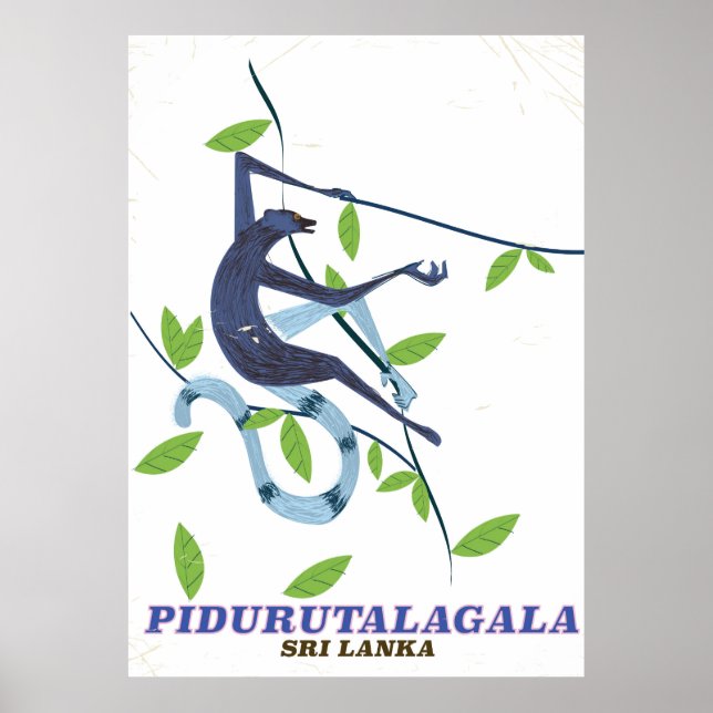 Poster de voyage Pidurutalagala Sri Lanka. (Devant)