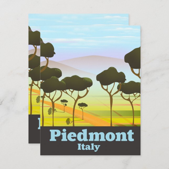 Poster de voyage Piedmont Italie (Devant / Derrière)