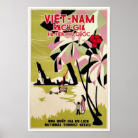 Poster de voyage Rach Gia Vietnam Vintage Art Déco