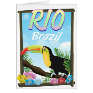 Poster de voyage Rio Brésil Toucan