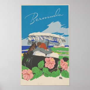 Poster de voyage Romantique Vintage Bermudes