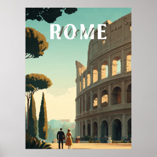 Poster de voyage Rome - Colisée Art Mur