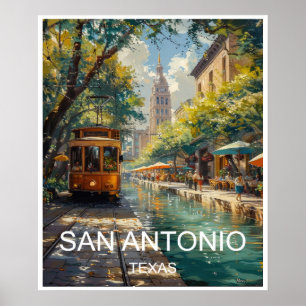 Poster de voyage San Antonio Texas