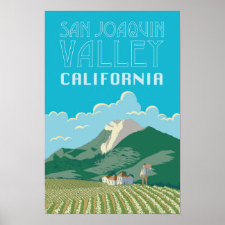 Poster de voyage San Joaquin Valley California