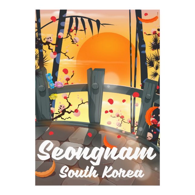 Poster de voyage Seongnam Corée du Sud (Devant)