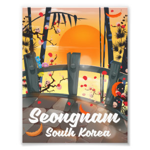 Poster de voyage Seongnam Corée du Sud