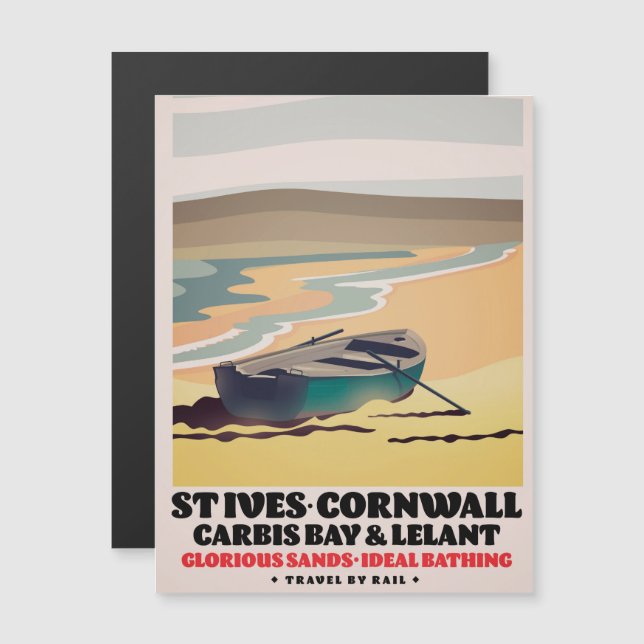 Poster de voyage St Ives Cornwall (Devant / Derrière)