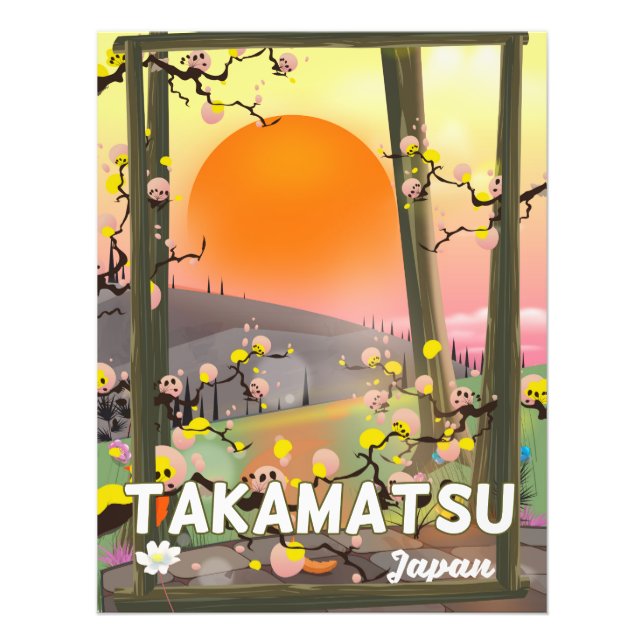 Poster de voyage Takamatsu japon (Devant)