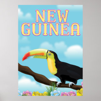 Poster de voyage Toucan en Nouvelle-Guinée