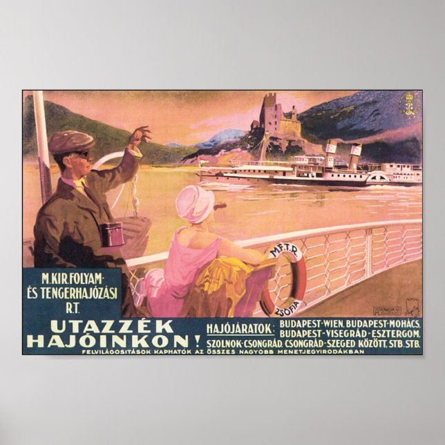 Poster de voyage Utazzek Hamenkon Budapest (Devant)
