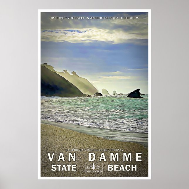 Poster de voyage Van Damme State Beach 02 (Devant)