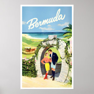 Poster de voyage vintage Bermudes