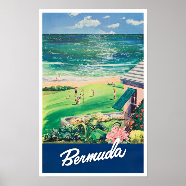 Poster de voyage vintage Bermudes (Devant)