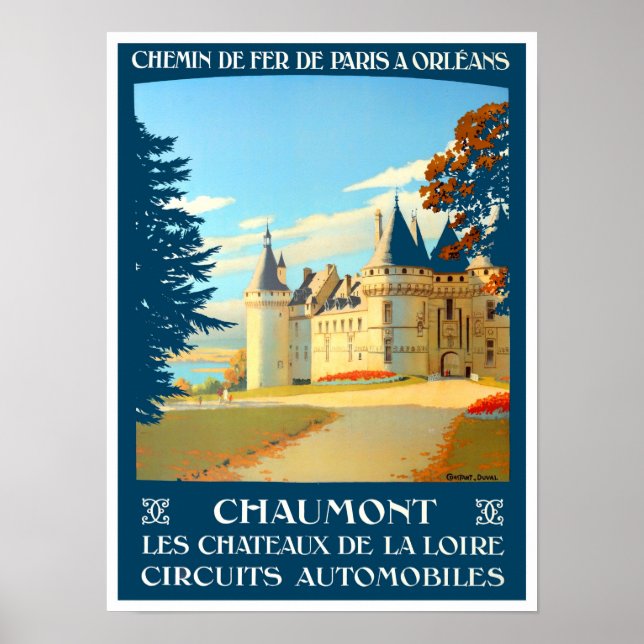 Poster de voyage vintage Chaumont France (Devant)