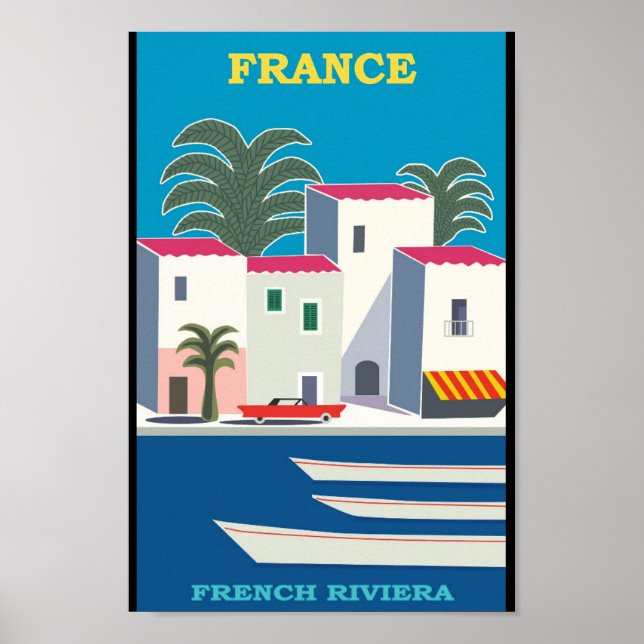 Poster de voyage vintage de Riveria (Devant)
