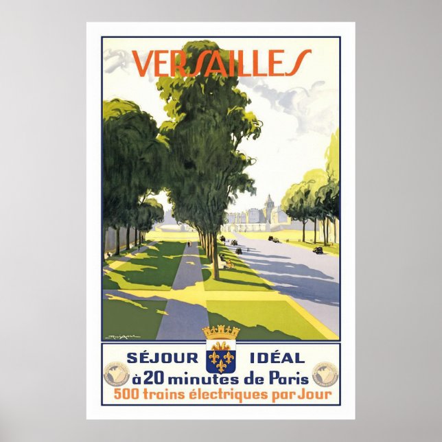 Poster de voyage Vintage de Versailles (Devant)