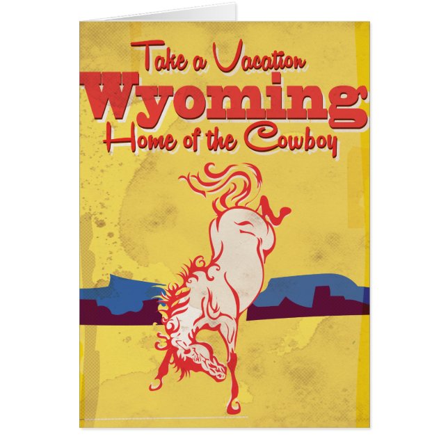 Poster de voyage vintage du Wyoming (Devant)