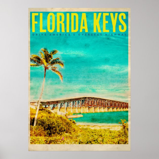 Poster de voyage vintage Florida Keys (Devant)