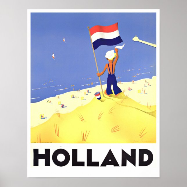 Poster de voyage vintage Holland (Devant)