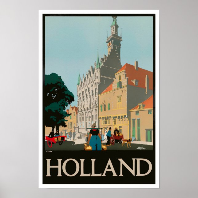 Poster de voyage vintage Holland (Devant)
